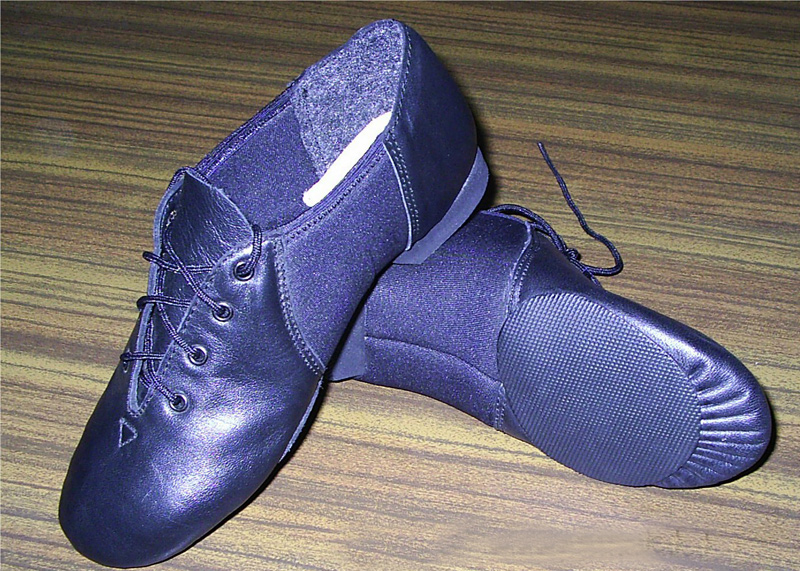 Purple leather split sole jazz shoes 