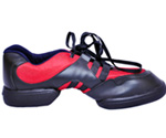 Designed black synthetic velvety red sneaker shoes