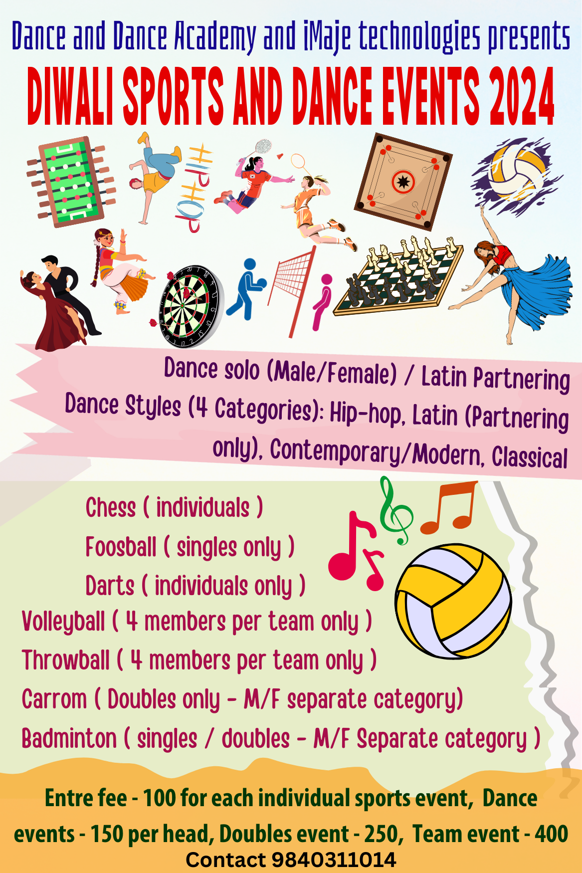 sports and dance events